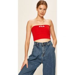 Fila - Top. Czerwone bluzki damskie Fila, s, bez wzorów, z elastanu, casualowe, bez kołnierzyka, bez rękawów. Za 99,90 zł.