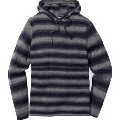 Swetry klasyczne męskie: Sweter z kapturem Slim Fit bonprix szaro-niebieski w paski