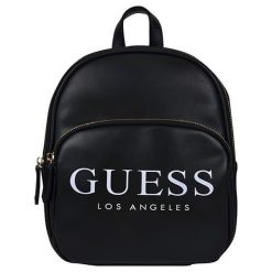 Guess Damski Plecak Logo Mały Backpack Black. Czarne plecaki damskie marki Guess, z aplikacjami. Za 0,00 zł.