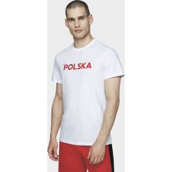 Koszulka kibica męska. Koszulki męskie m, z nadrukiem, z bawełny, bez kołnierzyka, bez rękawów. Za 49,99 zł.