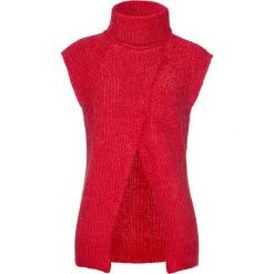 Bezrękawnik z szenili bonprix czerwony. Czerwone kamizelki damskie bonprix, bez wzorów, bez kaptura. Za 49,99 zł.