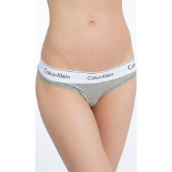 Calvin Klein Underwear - Stringi. Szare stringi damskie marki Calvin Klein Underwear, s, z elastanu. Za 69,90 zł.