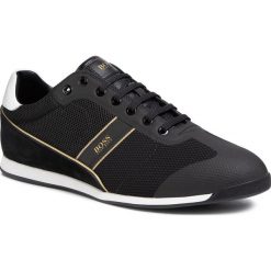 Sneakersy BOSS - Glaze 50414721 10220062 01 Black 007. Czarne sneakersy męskie Boss, na co dzień, bez wzorów, z zamszu, bez zapięcia. W wyprzedaży za 519,00 zł.