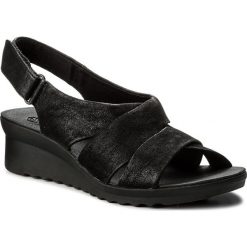 Sandały CLARKS - Caddell Petal 261326754 Black. Czarne klapki damskie Clarks, bez wzorów, ze skóry ekologicznej, bez obcasa, na obcasie. W wyprzedaży za 239,00 zł.