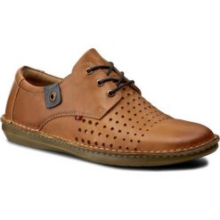 Półbuty LASOCKI FOR MEN MI07-A501-A357-01. Brązowe półbuty męskie Lasocki For Men, bez wzorów, ze skóry, bez zapięcia. W wyprzedaży za 94,98 zł.