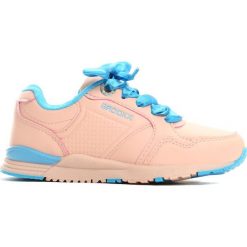 Łososiowe Buty Sportowe First Candy. Czerwone buty dziewczęce sportowe marki Born2be, z satyny, na płaskiej podeszwie, na sznurówki. Za 79,99 zł.