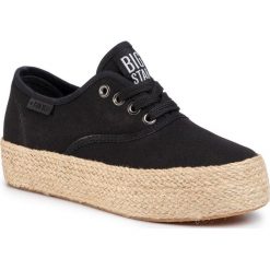 Espadryle BIG STAR - FF274140 Black. Czarne espadryle damskie BIG STAR, bez wzorów, z tworzywa sztucznego, bez obcasa, na płaskiej podeszwie. Za 119,00 zł.