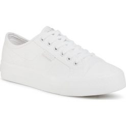 Trampki BIG STAR - GG274098 White. Białe półbuty damskie BIG STAR, na co dzień, bez wzorów, z gumy, retro, bez obcasa, na płaskiej podeszwie, bez zapięcia. Za 129,00 zł.