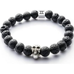 Bransoletki damskie: Bransoletka Gemini Classic Skull Black Lava C6-G