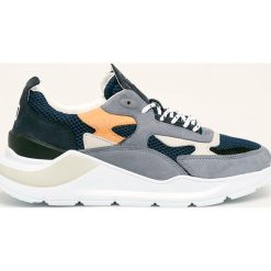 D.A.T.E. - Buty Fuga Mesh. Niebieskie sneakersy męskie D.A.T.E., ze skóry, na sznurówki. W wyprzedaży za 699,90 zł.