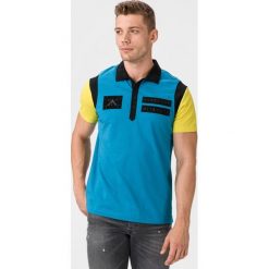 Diesel T-Kazuro Polo Koszulka Niebieski. Niebieskie podkoszulki męskie Diesel, xxl, z haftami, z bawełny, polo, bez rękawów. Za 516,95 zł.