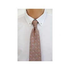 Krawat jedwabny Regular #25. Niebieskie krawaty męskie marki The bow bow ties, bez wzorów, z jedwabiu. Za 99,00 zł.