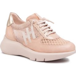 Sneakersy HISPANITAS - Cuzco HV00228 Cameo. Różowe półbuty damskie Hispanitas, na co dzień, bez wzorów, ze skóry ekologicznej, bez obcasa, na koturnie, bez zapięcia. Za 489,00 zł.