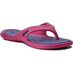 Japonki RIDER - Island VIII Fem 81905 Pink/Blue 22437. Różowe klapki damskie Rider, bez wzorów, z tworzywa sztucznego, bez obcasa. W wyprzedaży za 59,00 zł.
