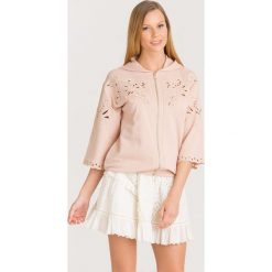 BLUZA TWINSET. Żółte bluzy damskie Twinset, s, z haftami, z bawełny, bez rękawów, z kapturem. Za 629,30 zł.