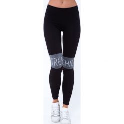 Legginsy z aplikacją na kolanach czarne 7985. Czarne legginsy damskie Fasardi, s, z aplikacjami. Za 31,20 zł.