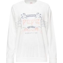 Bluza Pepe Jeans PL580850. Białe bluzy damskie Pepe Jeans, l, bez wzorów, z bawełny, bez rękawów, bez kaptura. W wyprzedaży za 159,00 zł.