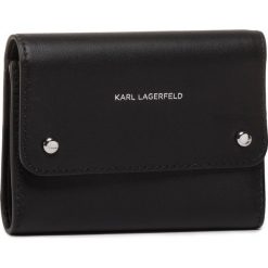 Duży Portfel Damski KARL LAGERFELD - 201W3247 Black. Czarne portfele damskie KARL LAGERFELD, bez wzorów, ze skóry. W wyprzedaży za 429,00 zł.