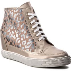 Sneakersy OLEKSY - 449/803/790 Złoty. Żółte półbuty damskie marki Oleksy, na co dzień, bez wzorów, ze skóry, bez obcasa, na koturnie, bez zapięcia. W wyprzedaży za 239,00 zł.