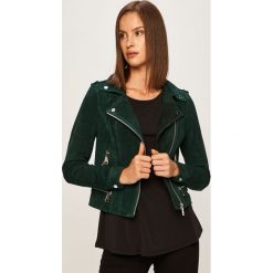 Vero Moda - Ramoneska skórzana. Zielone kurtki damskie s, z poliesteru, krótkie. W wyprzedaży za 339,90 zł.