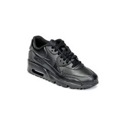Buty Dziecko Nike AIR MAX 90 LEATHER GRADE SCHOOL. Czarne trampki chłopięce marki Nike. Za 367,20 zł.