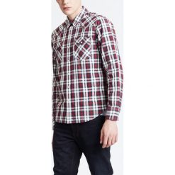 Levi's Koszula Czerwony Biały. Czerwone koszule męskie Levi's®, s, w kratkę, z bawełny, bez kołnierzyka, z długim rękawem. Za 309,95 zł.