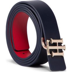 Pasek Damski TOMMY HILFIGER - Th Reversible 3.0 AW0AW08018 0GY. Czerwone paski damskie TOMMY HILFIGER, w paski, ze skóry. Za 269,00 zł.