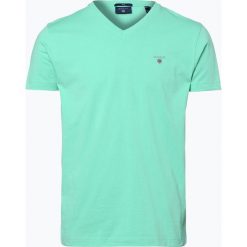 Gant - T-shirt męski, zielony. Zielone t-shirty męskie GANT, l, z bawełny, z klasycznym kołnierzykiem. Za 129,95 zł.