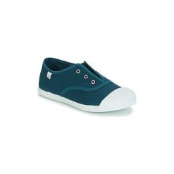 Buty Dziecko Citrouille et Compagnie RIVIALELLE. Niebieskie trampki chłopięce marki Citrouille et Compagnie, bez wzorów, bez zapięcia. Za 87,20 zł.