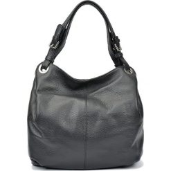 Shopper bag damskie: Skórzana torebka w kolorze czarnym – (S)32 x (W)45 x (G)12 cm