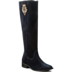 Buty zimowe damskie: Oficerki ROBERTO – 584 Granat