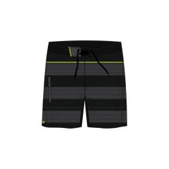 Spodenki surfing krótkie BS 500C Line. Czarne koszulki męskie OLAIAN, bez wzorów, z poliesteru, sportowe, na fitness i siłownię. Za 59,99 zł.