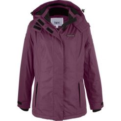Kurtka outdoorowa z odpinanym kapturem bonprix czarny bez. Fioletowe kurtki damskie bonprix, bez wzorów. Za 149,99 zł.