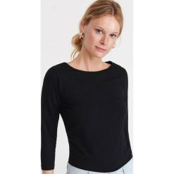 Koszulka z bawełny organicznej - Czarny. Czarne koszulki damskie Reserved, s, bez wzorów, z bawełny, bez kołnierzyka, bez rękawów. Za 39,99 zł.