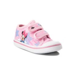 MICKEY&FRIENDS CP40-K201DSTC. Różowe trampki dziewczęce Mickey&Friends, bez wzorów, z materiału, bez zapięcia. Za 39,99 zł.