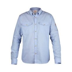 Fjällräven Övik Chambray Shirt, Blue Ridge | 519 | Z. Niebieskie koszule męskie Fjällräven, m, bez wzorów, z bawełny, bez kołnierzyka, z długim rękawem. W wyprzedaży za 528,53 zł.