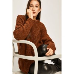 Answear - Sweter. Brązowe swetry damskie ANSWEAR, s, bez wzorów, z elastanu, bez rękawów, bez kaptura. W wyprzedaży za 69,90 zł.