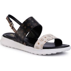 Sandały POLLINI - TA16072G0AQ5210A Avo/Ne/Bron. Czarne klapki damskie Pollini, bez wzorów, ze skóry ekologicznej, bez obcasa. W wyprzedaży za 359,00 zł.