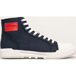 Calvin Klein - Trampki. Niebieskie trampki męskie Calvin Klein, bez wzorów, z gumy, na sznurówki. Za 489,90 zł.