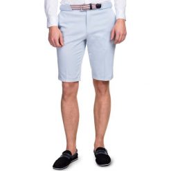 Szorty LEONE SONS000002. Niebieskie spodenki i szorty męskie Giacomo Conti, na lato, m, bez wzorów, z bawełny, eleganckie. Za 199,00 zł.