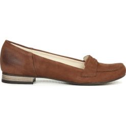 Balerinki lordsy - skóra naturalna - model 025 - kolor brązowy przecierka. Pomarańczowe baleriny damskie Zapato, z jeansu, z okrągłym noskiem, na niskim obcasie, na obcasie. W wyprzedaży za 173,40 zł.