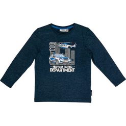 Koszulka "Patrol" w kolorze granatowym. Niebieskie t-shirty chłopięce Salt and Pepper, z nadrukiem, z bawełny, z długim rękawem. W wyprzedaży za 27,95 zł.