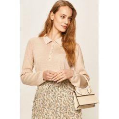 Answear - Sweter. Brązowe swetry damskie ANSWEAR, s, bez wzorów, z elastanu, z krótkim rękawem, krótkie, bez kaptura. Za 149,90 zł.