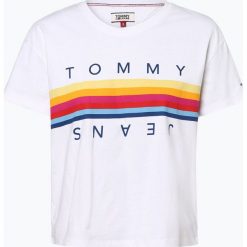 Tommy Jeans - T-shirt damski, biały. Białe t-shirty damskie Tommy Jeans, xs, bez wzorów, z jeansu, eleganckie, bez kołnierzyka. Za 139,95 zł.