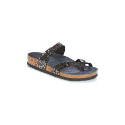Klapki Birkenstock MAYARI. Czarne klapki damskie marki Birkenstock, bez wzorów, bez obcasa. Za 329,00 zł.