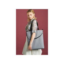 Torba summer flowers. Szare torebki klasyczne damskie drops, w kwiaty, z bawełny. Za 135,00 zł.