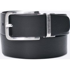 Calvin Klein Jeans - Pasek. Czarne paski męskie marki Calvin Klein Jeans, w paski, z jeansu. Za 249,90 zł.