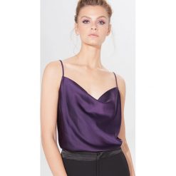 Satynowy top Gold Label - Fioletowy. Fioletowe topy damskie Mohito, bez wzorów, z satyny, bez kołnierzyka. Za 89,99 zł.