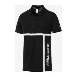 Puma BMW Motorsport Polo Koszulka Czarny. Czarne podkoszulki męskie Puma, m, z nadrukiem, z bawełny, bez rękawów. Za 194,95 zł.