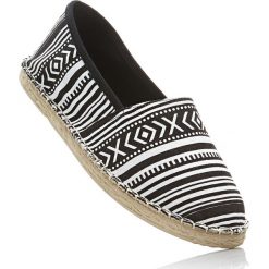 Espadryle bonprix czarno-biały wzorzysty. Czarne tomsy damskie bonprix. Za 21,99 zł.